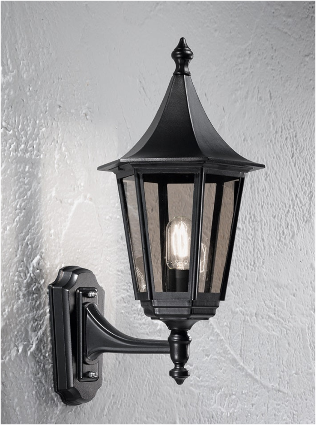 Bournemouth Outdoor Wall Light IP43 - Black Aluminium