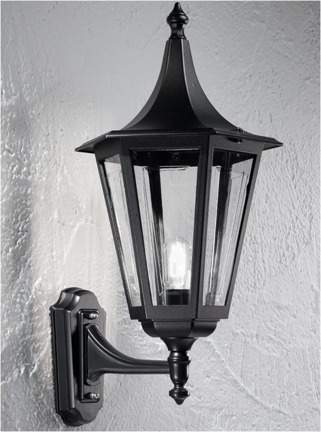 Bournemouth Outdoor Wall Light IP43 - Black Aluminium