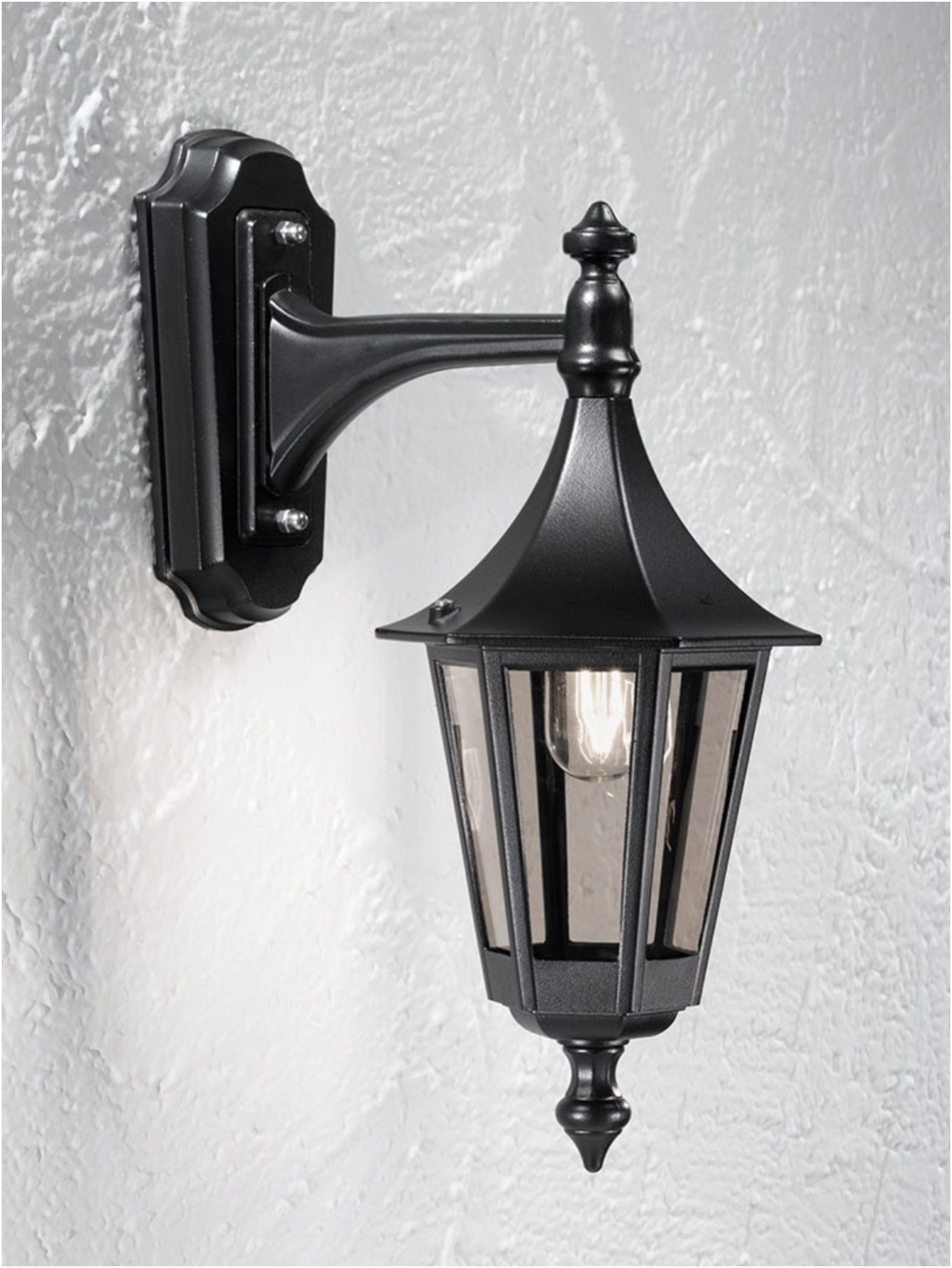 Bournemouth Outdoor Wall Light IP43 - Black Aluminium