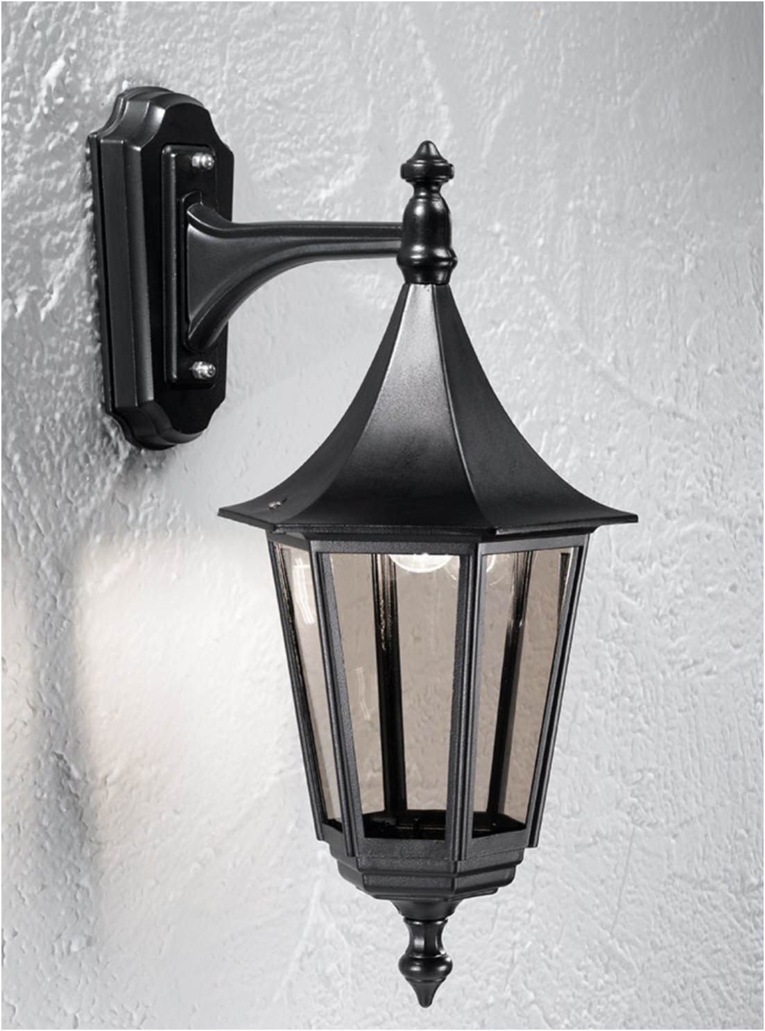 Bournemouth Outdoor Wall Light IP43 - Black Aluminium