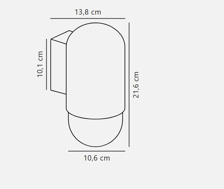 Heka Wall Light- Black/ Sand Finish