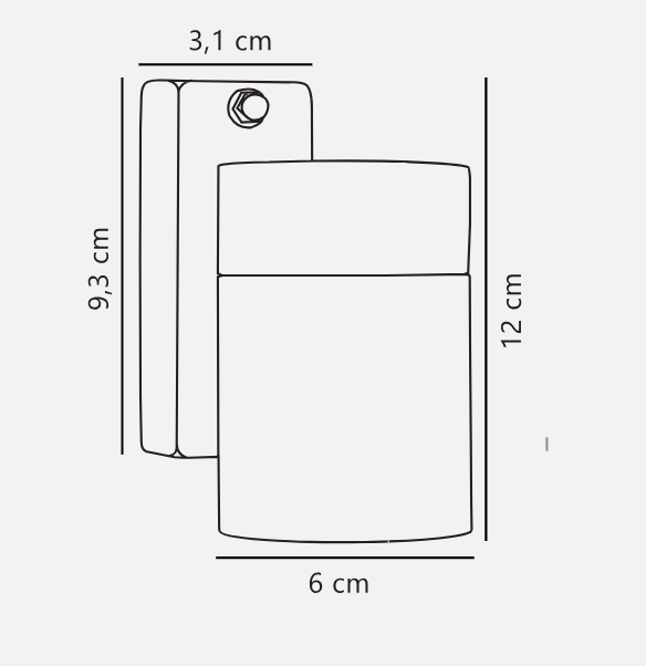 Tin Double/Single Wall light-  Copper/ Black