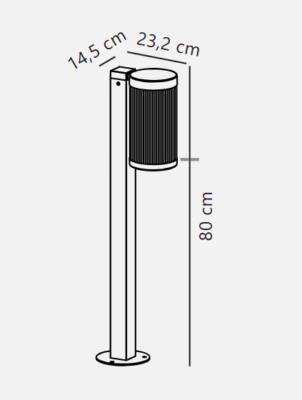 Coupar Garden Light- Black