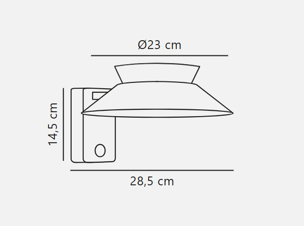 Justina Solar Wall light- Anthracite/ Black