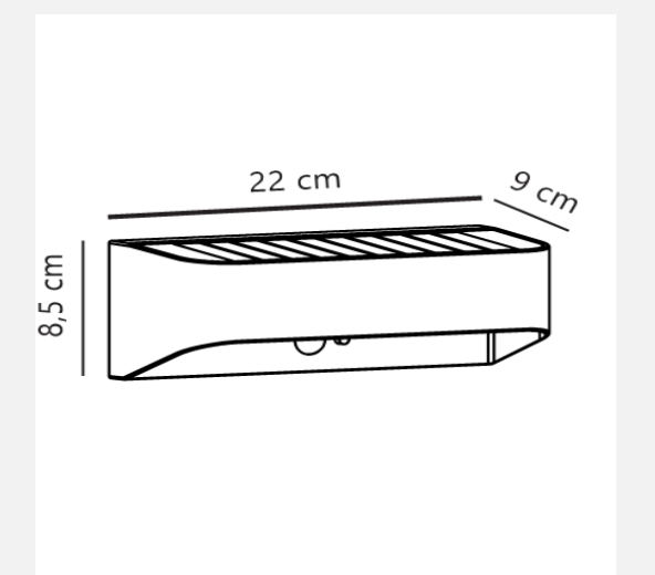 Marcellio Solar Wall light- Black/ Brown Finish