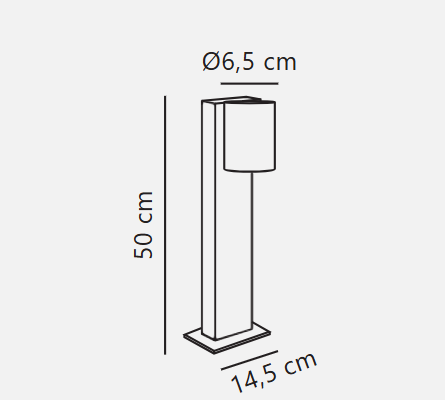 Tin 50'/80' Garden light- Black