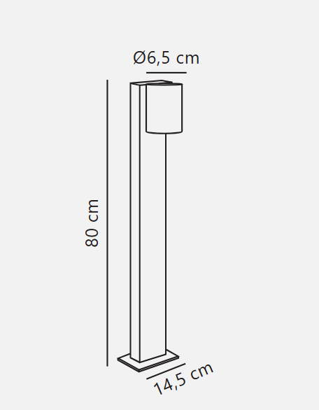 Tin 50'/80' Garden light- Black