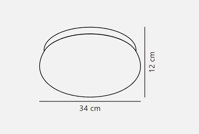 Foam Ceiling Light- Black/ White Finish