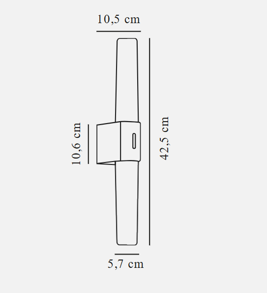 Helva Double Basic Wall light- Various Colours