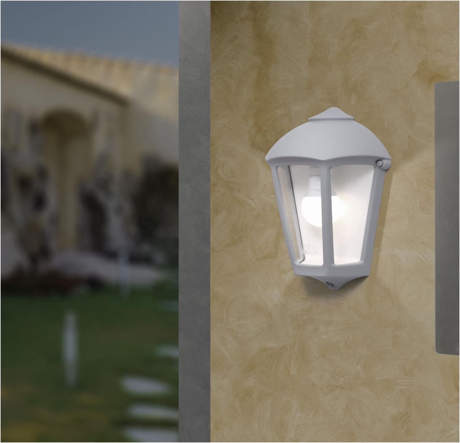 Fabio Outdoor Flush Wall Light IP55 - Black/Grey