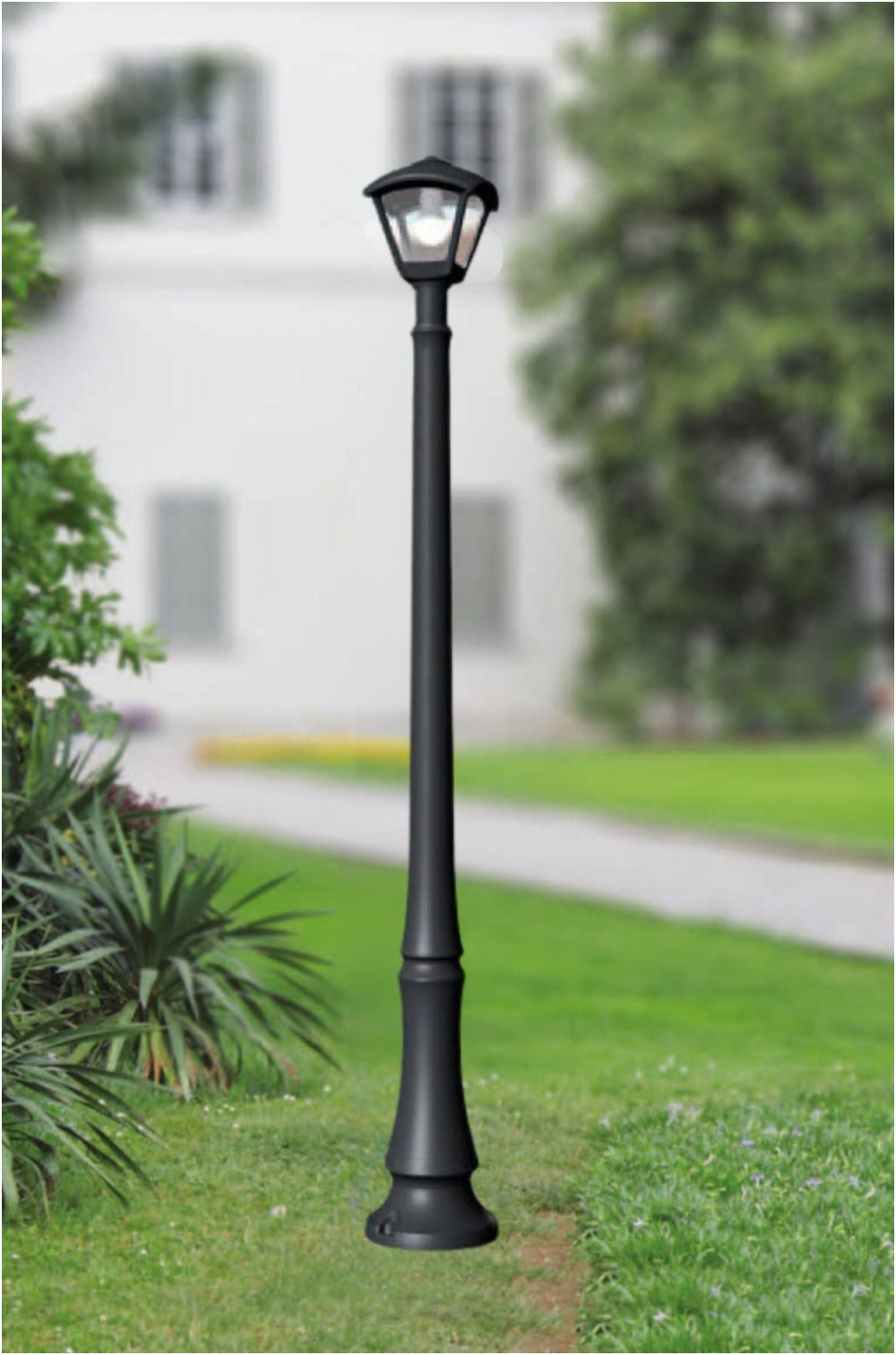 Dino Dario Post Light IP55 - Black/Grey