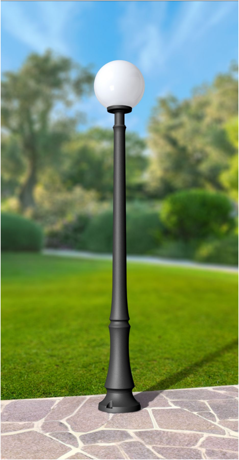 Dino Post Light IP55 - Black/Grey