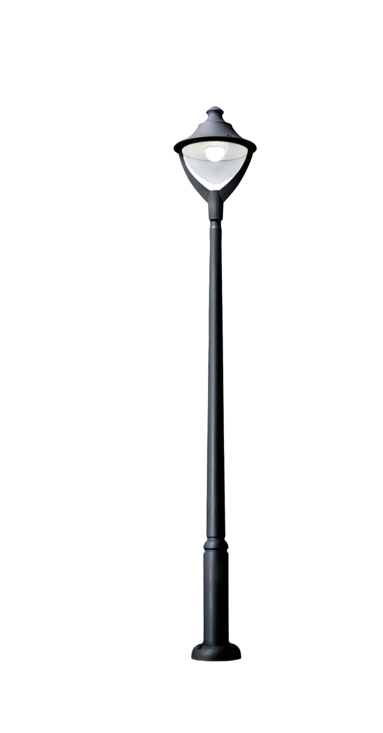 Ektor 2500 Post Light with Beppe 400 IP55 - Black/Grey
