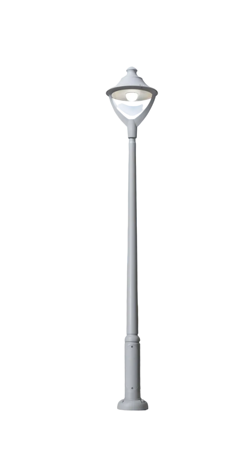 Ektor 2500 Post Light with Beppe 400 IP55 - Black/Grey