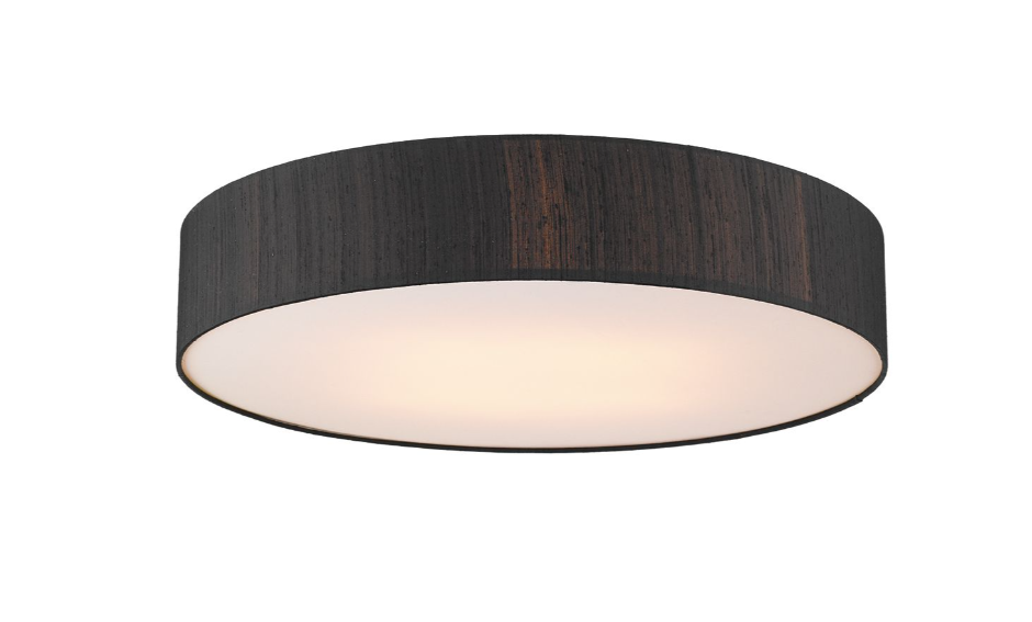 Paolo 3/4 Lt Flush Light-  Bespoke and Polished Chrome With Bespoke Shade