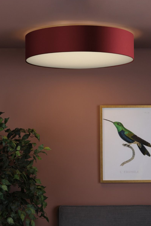 Paolo 3/4 Lt Flush Light-  Bespoke and Polished Chrome With Bespoke Shade
