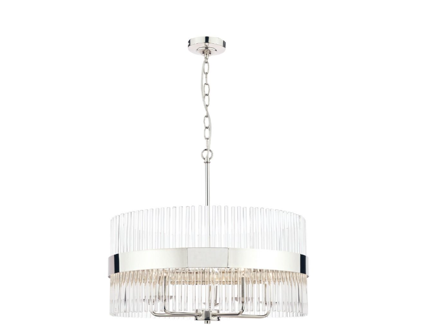 Alexa 3/5 Light Pendant-  Matt Antique Brass/ Polished Nickel