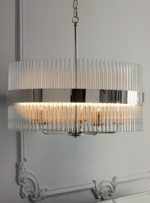 Alexa 3/5 Light Pendant-  Matt Antique Brass/ Polished Nickel