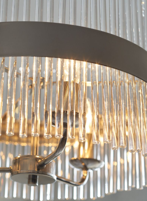 Alexa 3/5 Light Pendant-  Matt Antique Brass/ Polished Nickel
