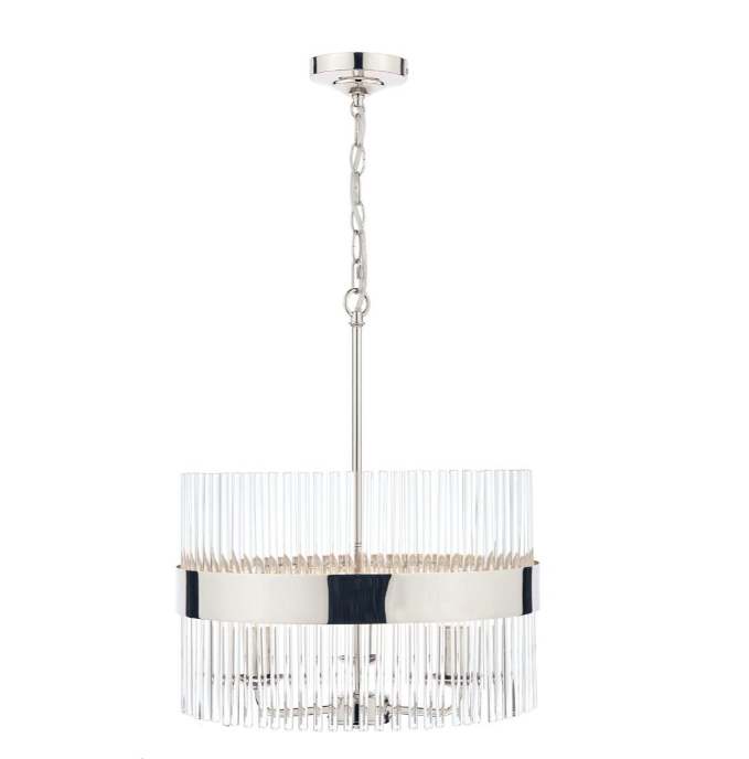 Alexa 3/5 Light Pendant-  Matt Antique Brass/ Polished Nickel
