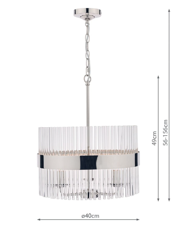 Alexa 3/5 Light Pendant-  Matt Antique Brass/ Polished Nickel