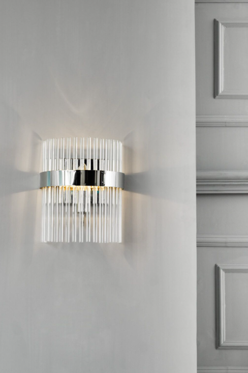 Alexa Wall Light- Matt Antique Brass/ Polished Nickel Finish