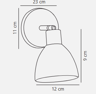 Ray Wall Light- Black/ Chrome Finishes