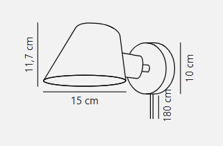 Stay Wall Light- Black/ Grey