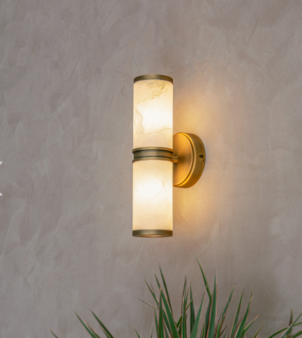 Eloise Single/ Double Alabaster Wall Lamp