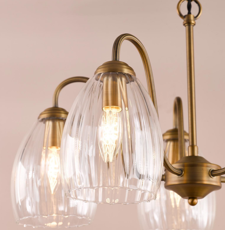 Valora 5 Light Pendant-  Antique Bronze & Polished Nickel