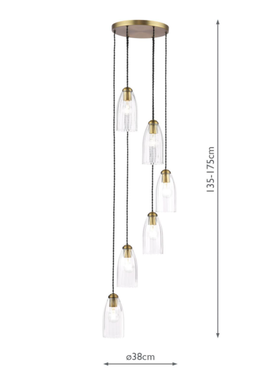 Valora 6/9/12Lt Cluster Light- Antique Bronze & Polished Nickel Finishes