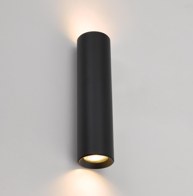 Yamis 2 Light Wall Light- Knurled Bronze/ Matt Black