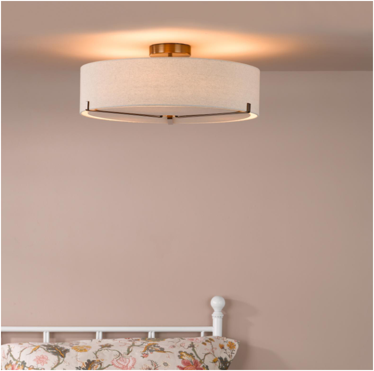 Santino 3 Light Semi Flush Light-  Satin Chrome/ Antique Bronze Finishes