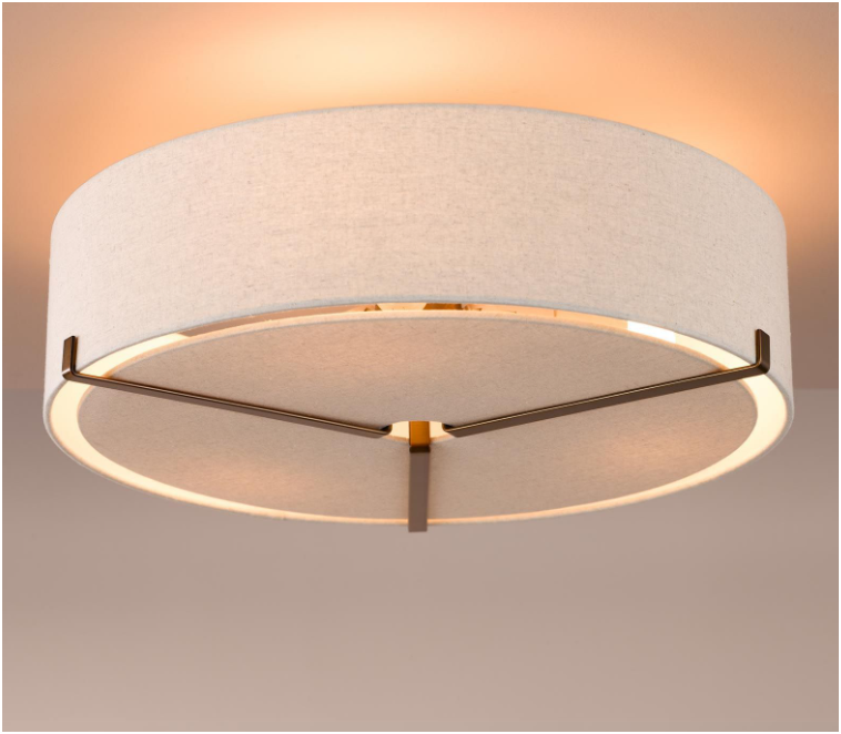 Santino 3 Light Semi Flush Light-  Satin Chrome/ Antique Bronze Finishes