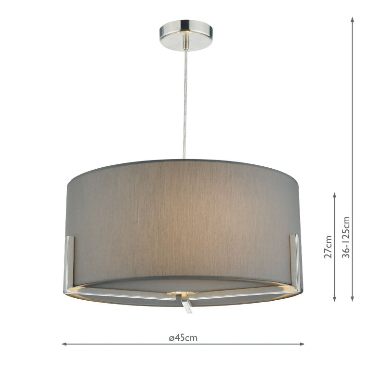 Santino Hanging Shade Light- Various Finishes