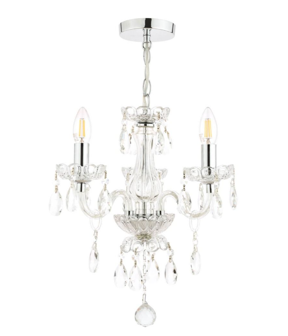 Harriet 3/5 Light Chandelier- Polished Chrome