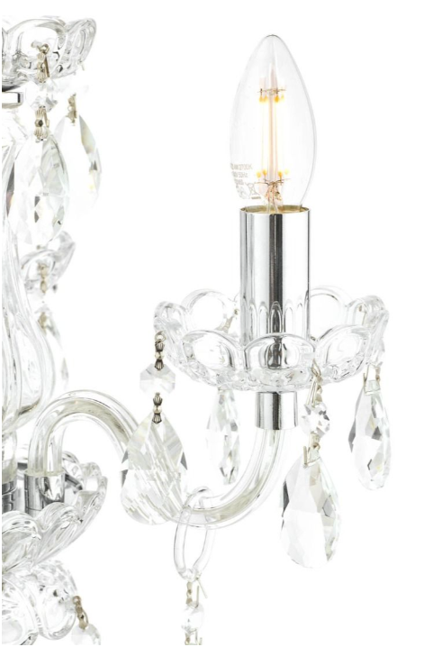 Harriet 3/5 Light Chandelier- Polished Chrome