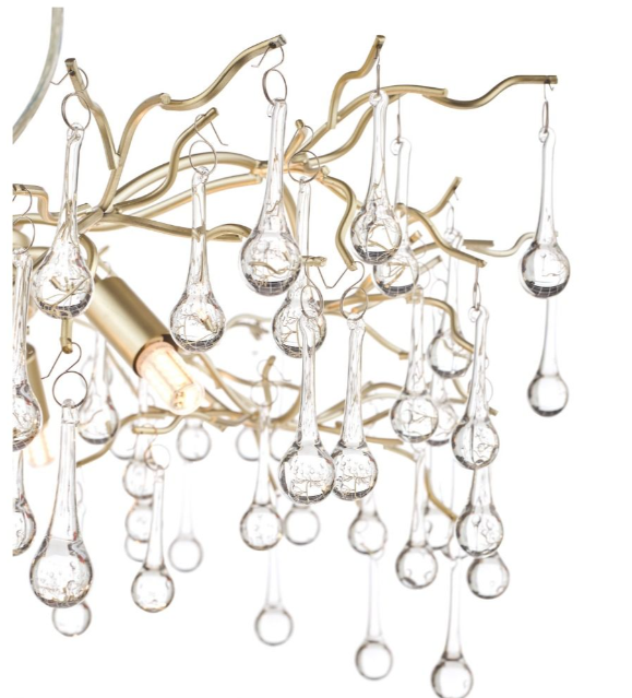 Willow 3/5 Light Pendant- Pewter/ Champagne