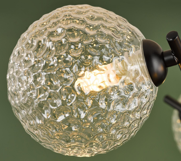 Naron 6Lt Semi-Flush Ceiling Light- Antique Bronze/ Satin Black