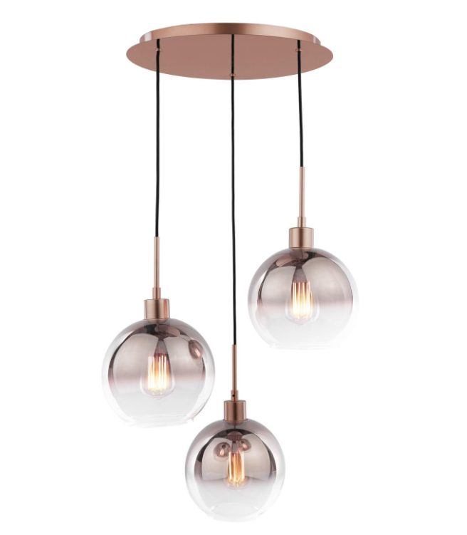 Lycia 3 Light Cluster Pendant- Various Finishes