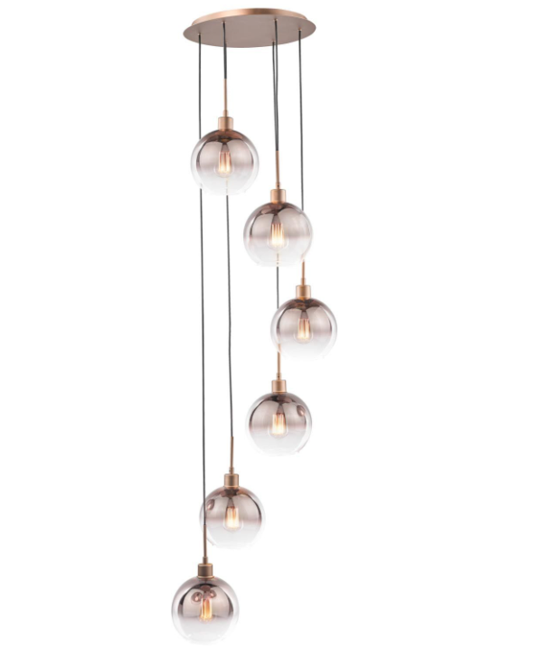Lycia 6 Light Cluster Pendant- Various Finishes
