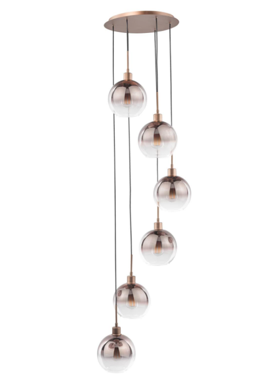 Lycia 6 Light Cluster Pendant- Various Finishes
