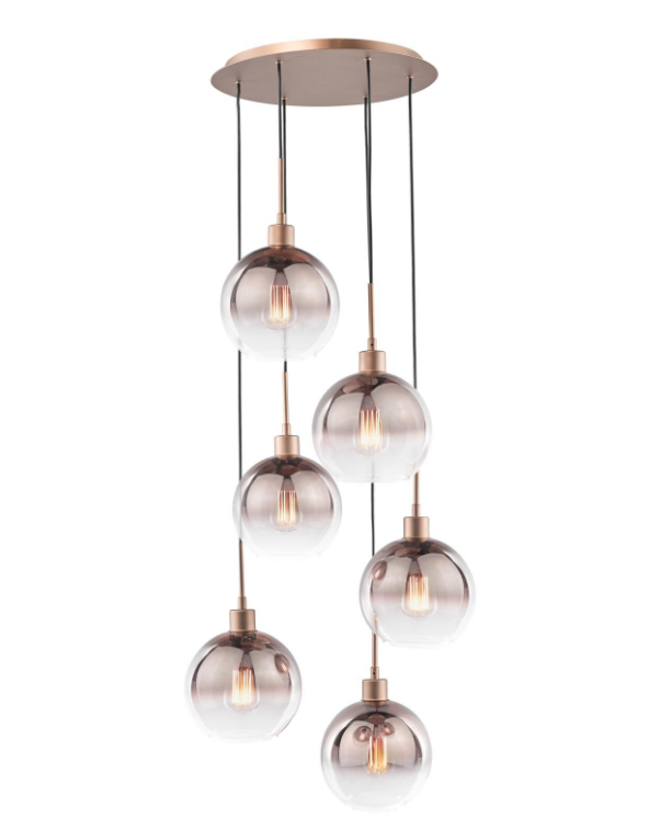 Lycia 6 Light Cluster Pendant- Various Finishes