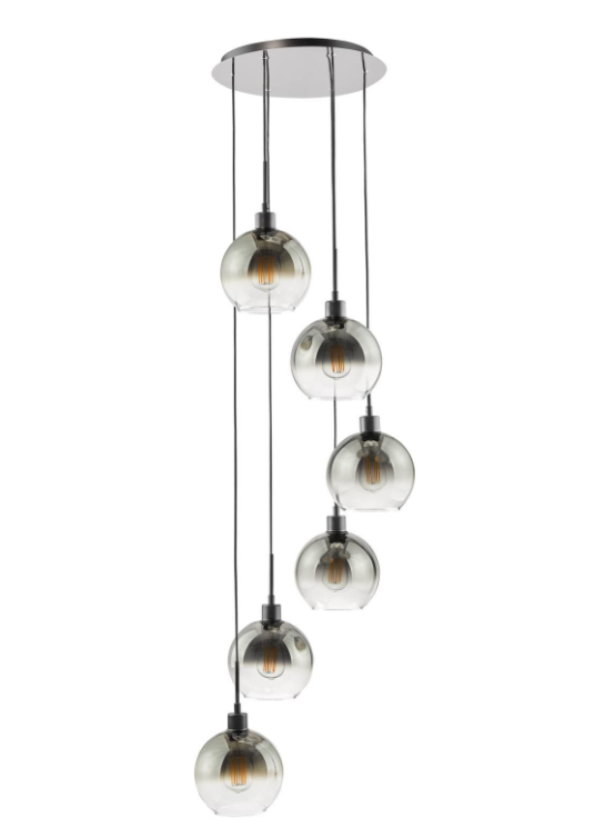 Lycia 6 Light Cluster Pendant- Various Finishes