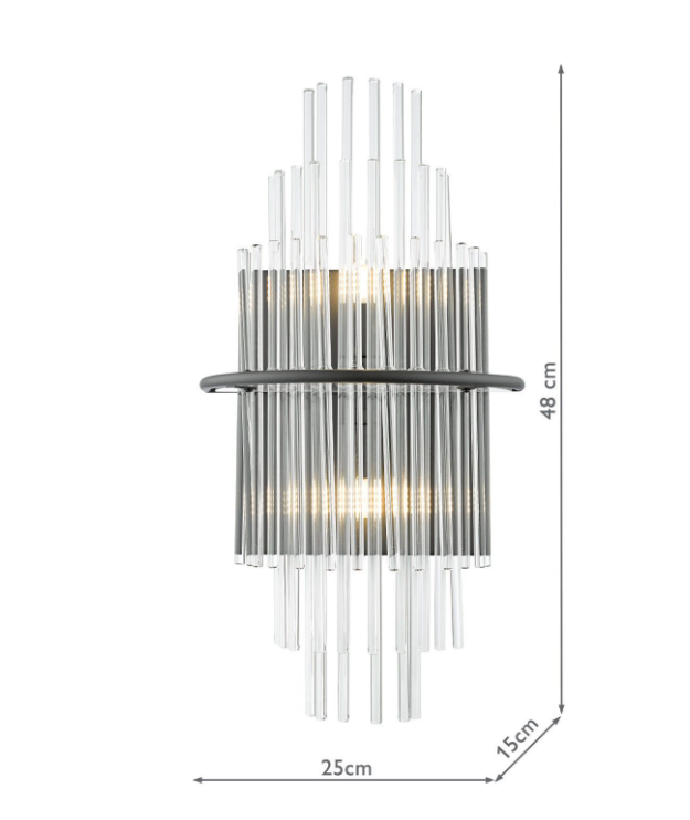 Lukas 2 Light Wall Light- Various Finishes