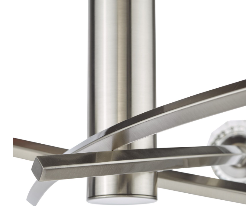 Zonda 3/6Lt Semi-Flush Ceiling Light- Brushed Nickel and Crystal