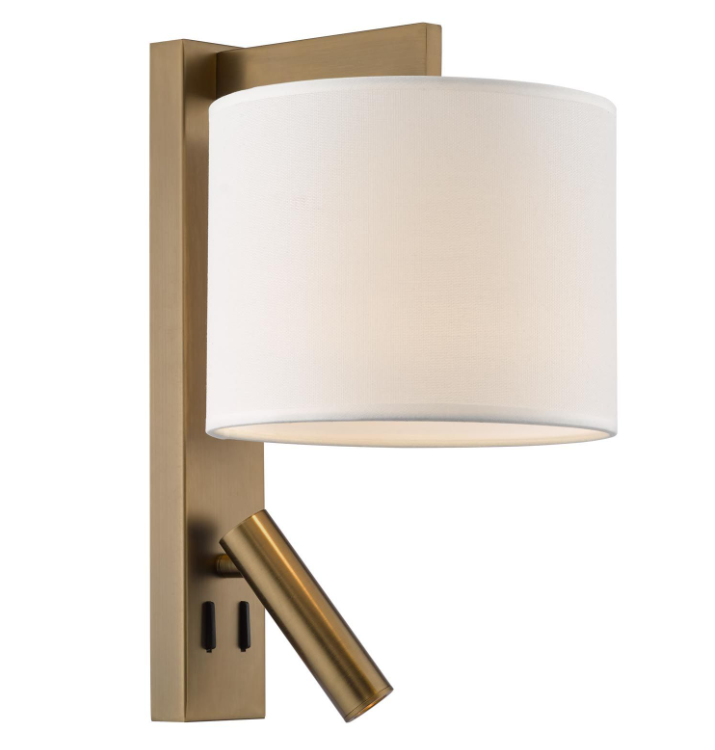 Itala Wall Light With Shade LED- Antique Bronze/ Matt Black