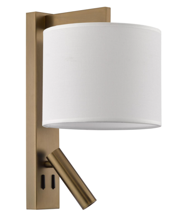 Itala Wall Light With Shade LED- Antique Bronze/ Matt Black