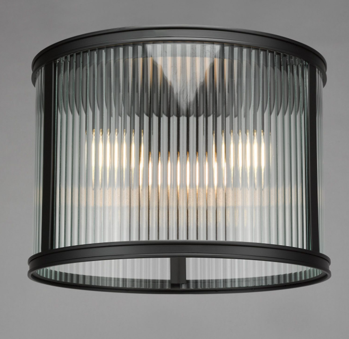 Bianka 3Lt Flush Light-  Satin Bronze/  Matt Black