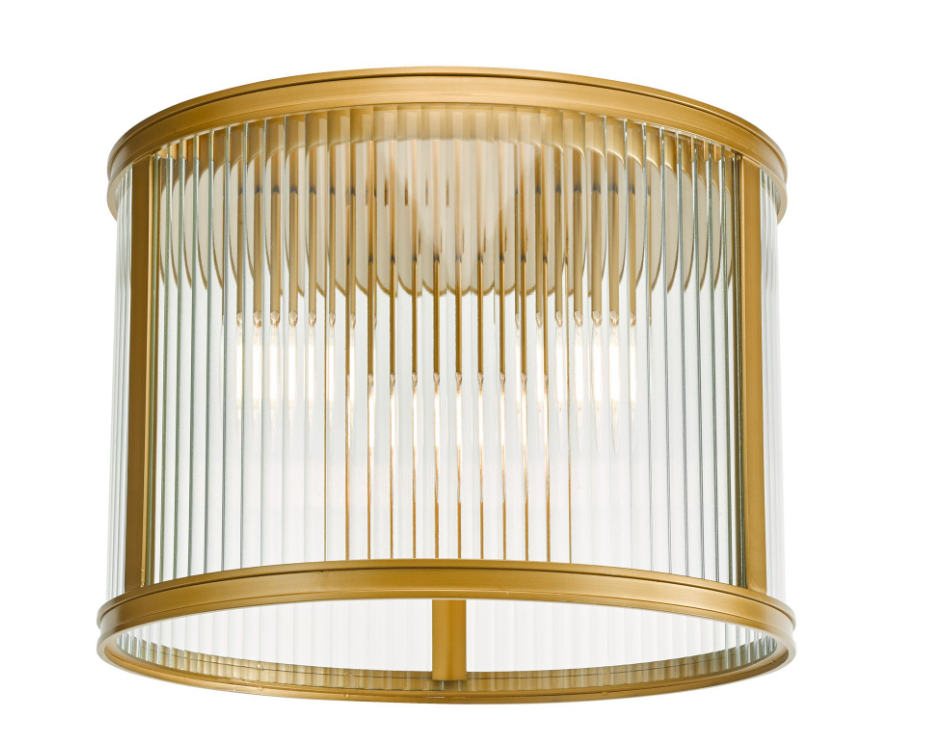 Bianka 3Lt Flush Light-  Satin Bronze/  Matt Black
